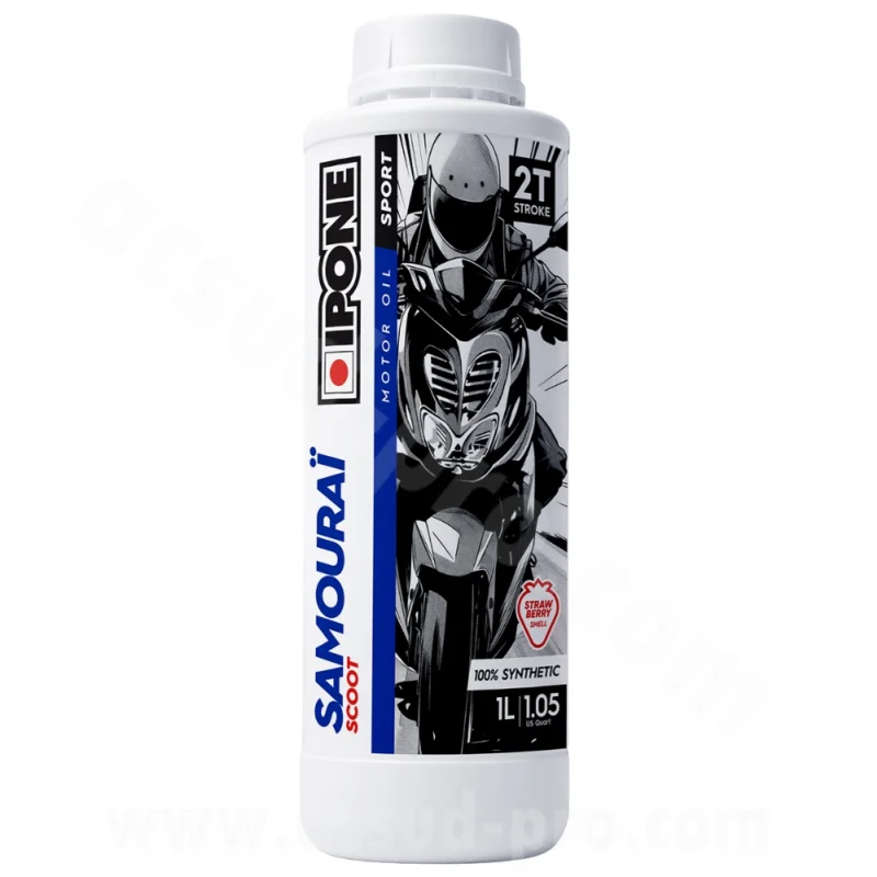 Vásárlói kedvenc Huile 2 temps Ipone 100% synthèse senteur fraise 1L pour Scooter, Mécaboite, Mobylette, Moto, Quad, Maxi Scooter
