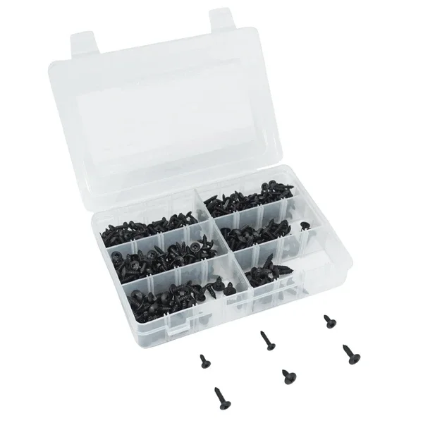 Vis de carrosserie adaptable Assortiment 420 pièces acier noir diamètre 6 à 10 mm Alacsony ár