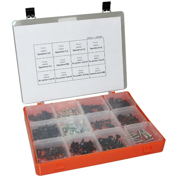 Vis de carrosserie adaptable avec agrafe - Coffret 150 pièces Alacsony ár