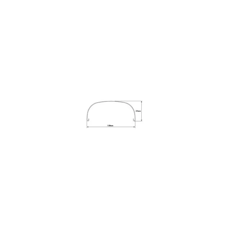 Garde-boue Arrière pour Roue de 18 ou 19 Pouces Forme de D, Largueur 6 Pouces (15cm) Expressz kézbesítés
