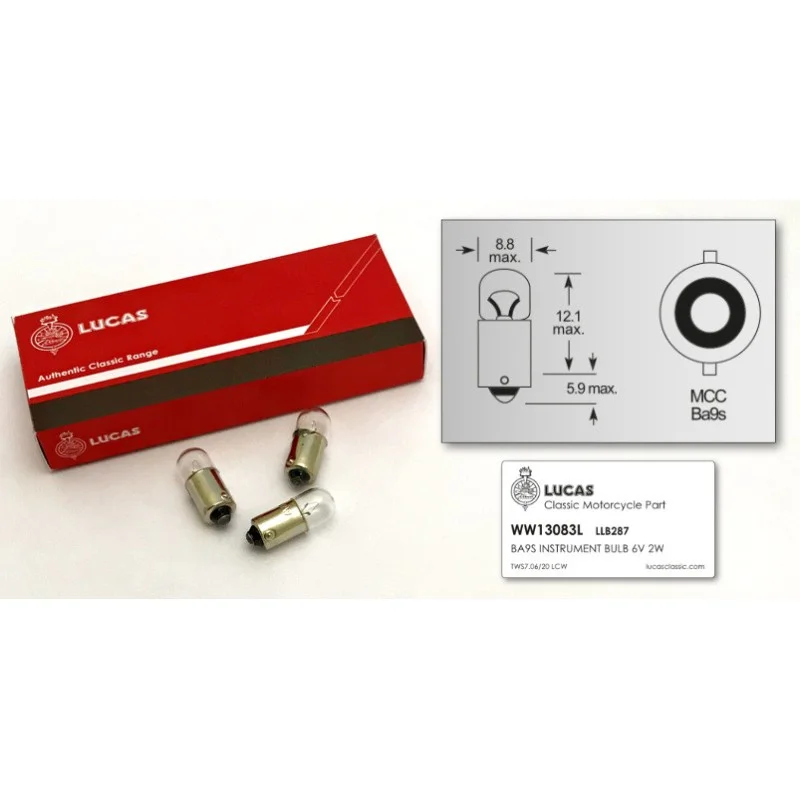 Ampoule 6V 2W BA9S Pour Compteur ou Compte Tours Gyors szállítás