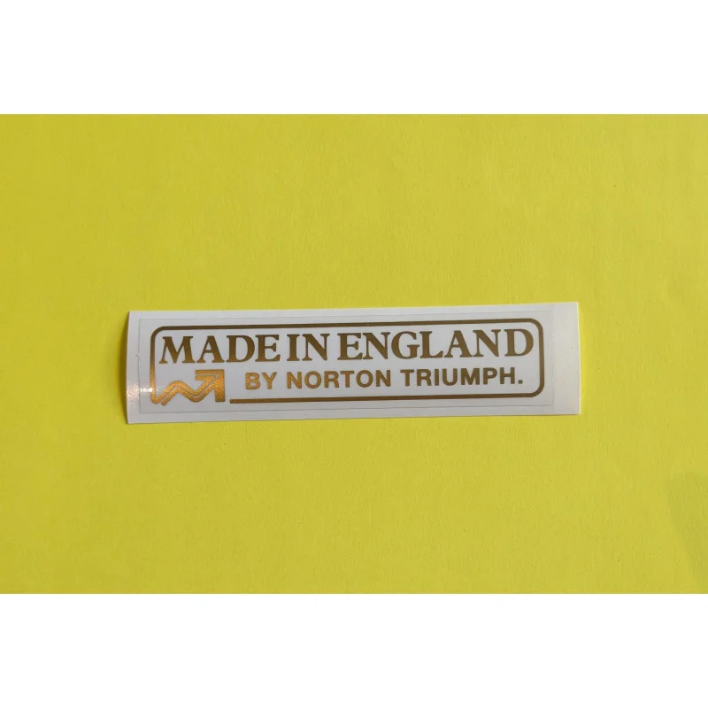 Autocollant "MADE IN ENGLAND BY NORTON TRIUMPH" Norton Commando MK3 Csak ma