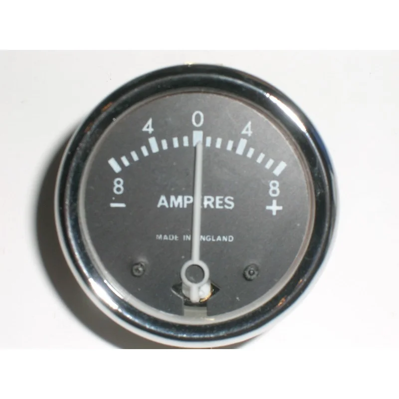 Ampèremètre de Diamètre 1 3/4 Pouces / 45mm, Fond Noir, 8-0-8 Ampères Korlátozott ajánlat