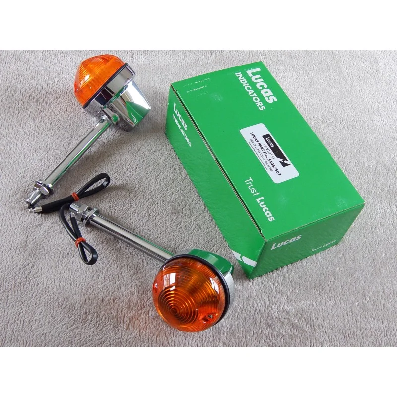 Clignotants Lucas pour Triumph, BSA ou Norton, Bras de 127mm (Paire) Outlet