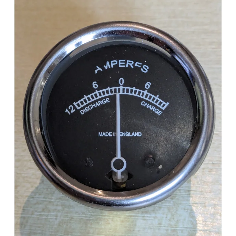 Ampèremètre AVEC DÉFAUT Diamètre 2 Pouces / 51mm Fond Noir, 12-0-12 Ampères Azonnali szállítás