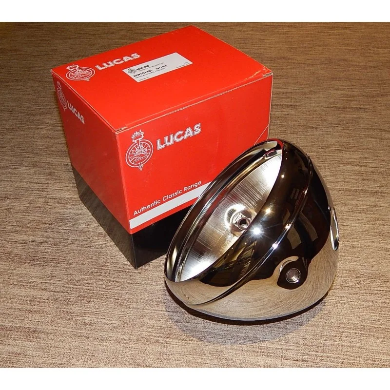 Ne maradj le Corps de Phare Chromé Authentique Lucas 5411506 avec Cerclage
