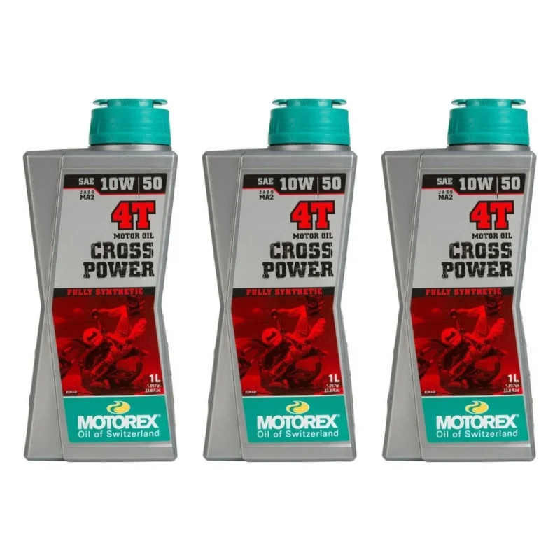 Nézd meg most [ Motorex ] Huile Moteur Cross Power 4T Set de 3, 1 L chacun, 10W50