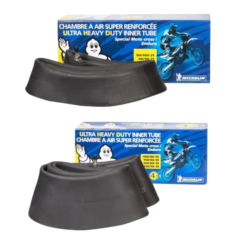 Outlet [ Michelin ] Kit Chambres à air Heavy Duty 2 pièces, 80/100-21, 90/90-21 & 100/90-19, 110/90-19, 120/80-19, 130/70-19