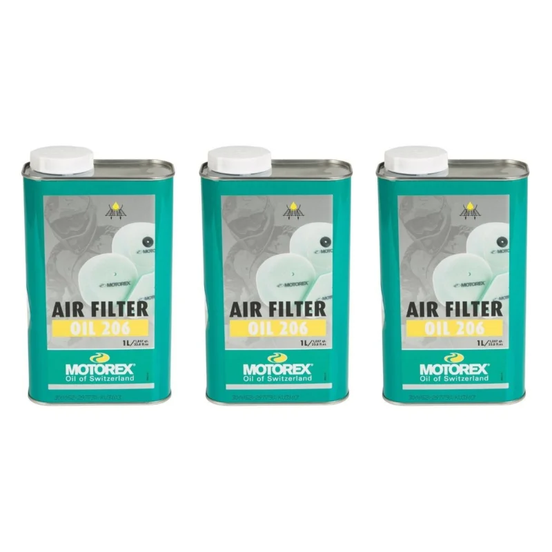 Ne maradj le [ Motorex ] Huile Filtre à Air 206 Set de 3, 1 L chacun