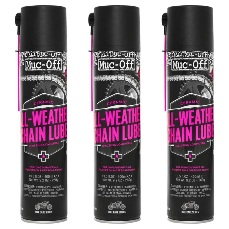 [ Muc-Off ] Lubrifiant Chaînes All Weather Set 3 pièces, 400 ml chacun Végkiárusítás