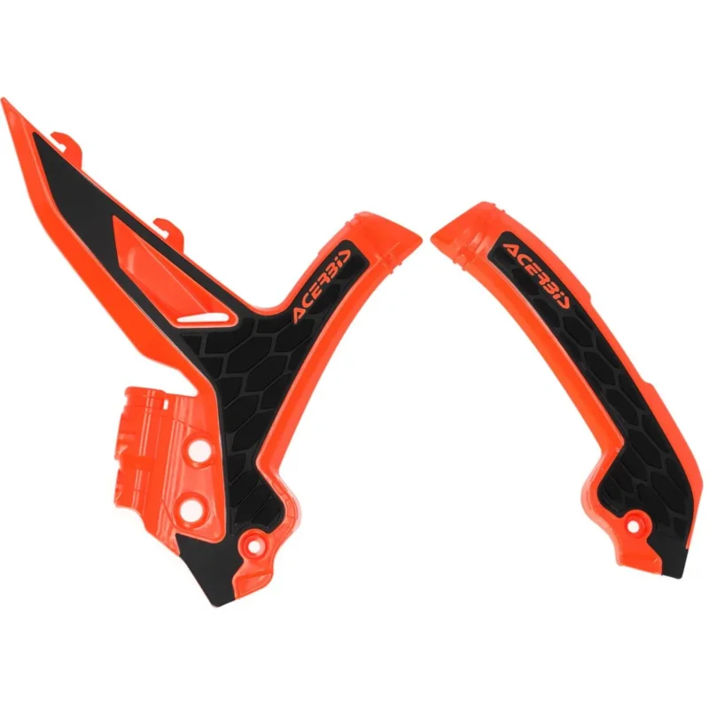 [ Acerbis ] Protections de Cadre Anti-Dérapante X-Grip KTM SX/-F 23-, EXC/-F 24-, Orange/Noir Gyors kiszállítás