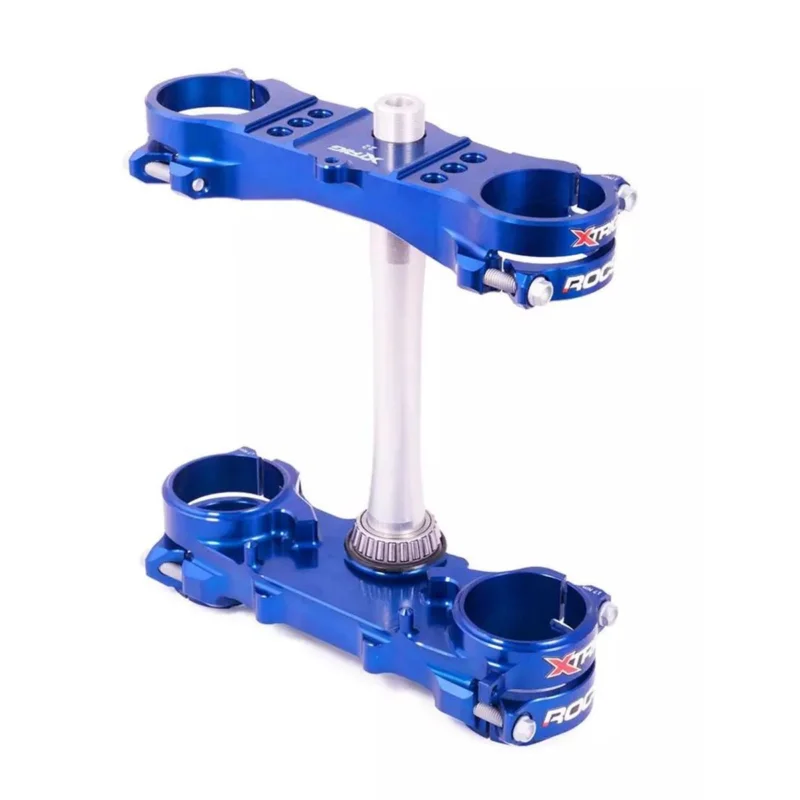 Biztonságos fizetés [ Xtrig ] Té de Fourche Rocs Tech Yamaha YZ 250F 24-, YZ 450F 23-, Fantic XXF 250 24-, XXF 450 23-, Bleu