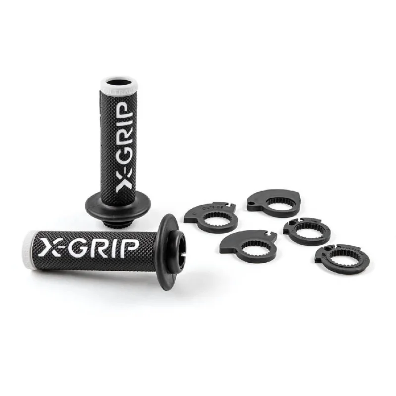Prémium [ X-Grip ] Poignées Braaaap Lock-On Open End Blanc