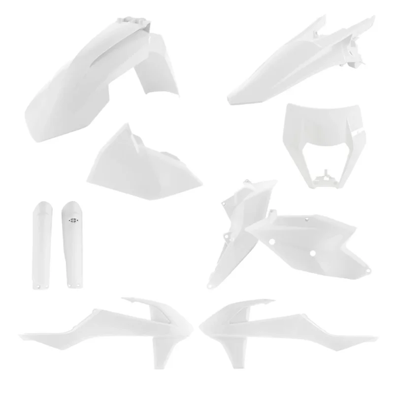 Outlet [ Acerbis ] Kit Plastique complet Full-Kit KTM EXC 125/150/250/300, EXC-F 250/350/450/500 2020, Blanc