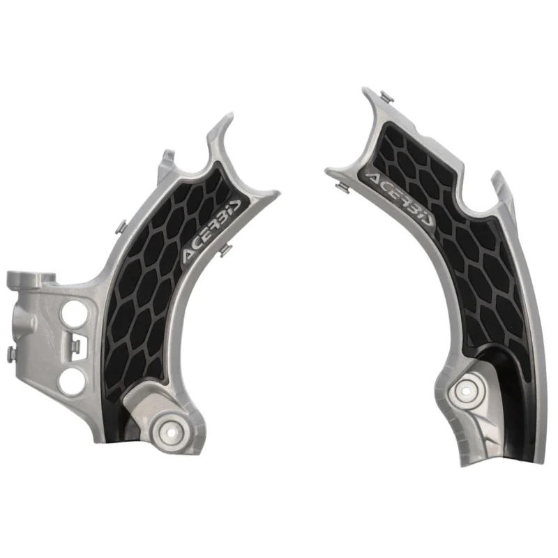 [ Acerbis ] Protections de Cadre Anti-Dérapante X-Grip Honda CRF 450R 21-, CRF 250R 22-, Argent/Noir Népszerű