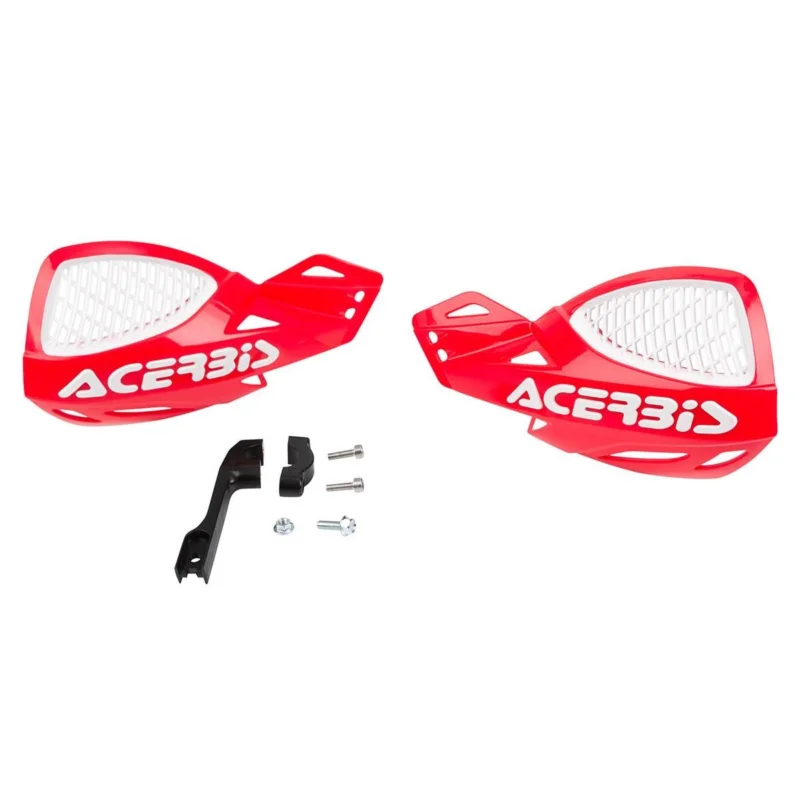 [ Acerbis ] Protège Mains MX Uniko Vented Rouge, Kit de Montage inclus Árengedmény