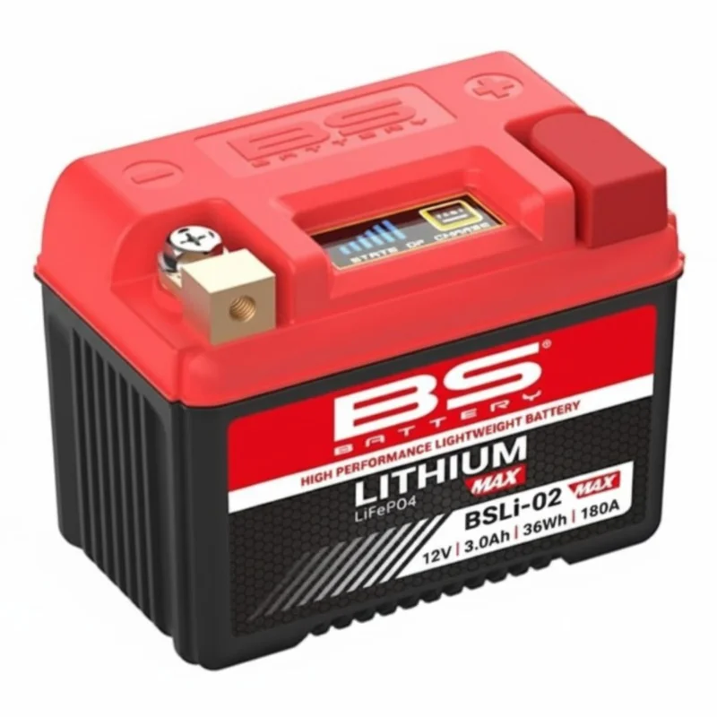 Biztonságos fizetés [ BS Battery ] Moto Batterie BSLi-02 MAX Lithium, 12V, 3Ah, 180A, 114x70x85 mm