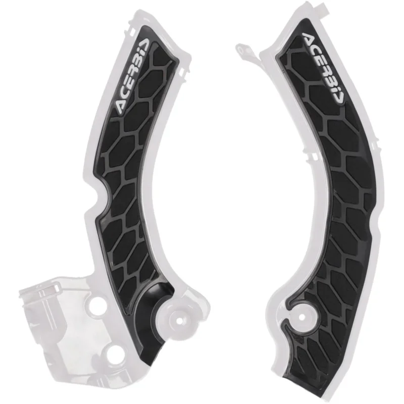 Prémium [ Acerbis ] Protections de Cadre Anti-Dérapante X-Grip Triumph TF 250/450-X/E 24-, Blanc/Noir