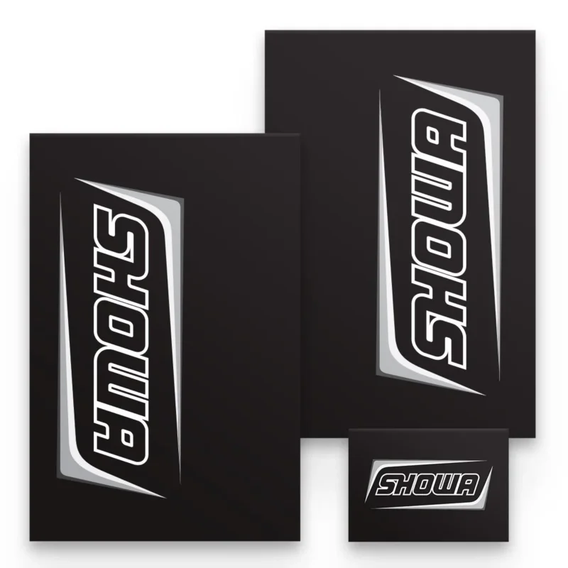 [ Maciag Offroad ] Autocollants de Protection de Fourche Showa, Noir/Gris/Blanc Expressz kézbesítés