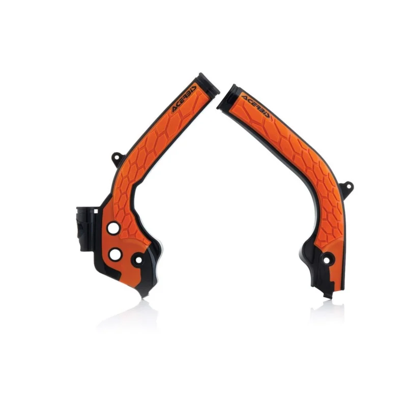 [ Acerbis ] Protections de Cadre Anti-Dérapante X-Grip Husqvarna FC/FE, TC/TE, TX, KTM EXC/EXC-F, SX/SX-F, Noir/Orange Népszerű