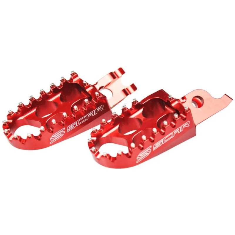 [ SCAR ] Repose Pieds Standard Rouge, Honda/Kawasaki Kiárusítás
