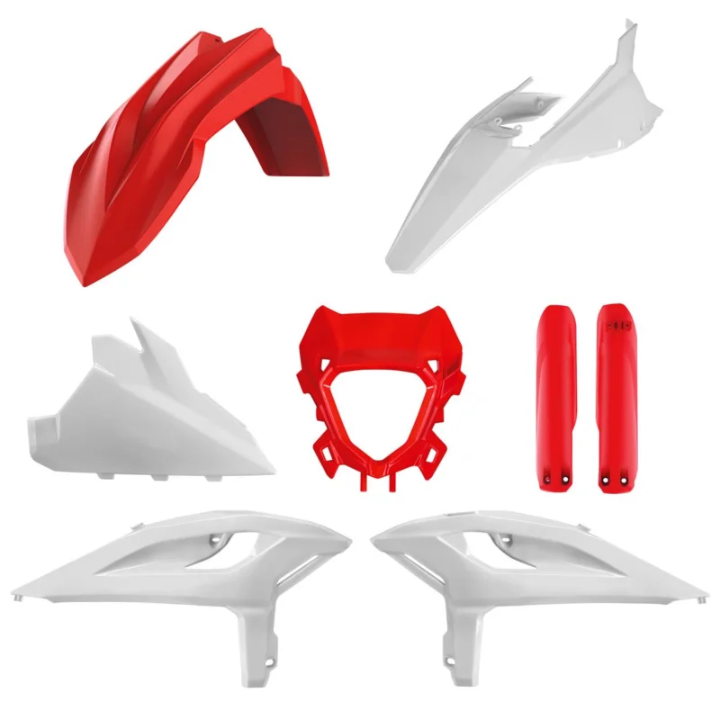 Akció [ Polisport ] Kit Plastique Full Beta RR XPro 2T/4T 25-, Rouge/Blanc