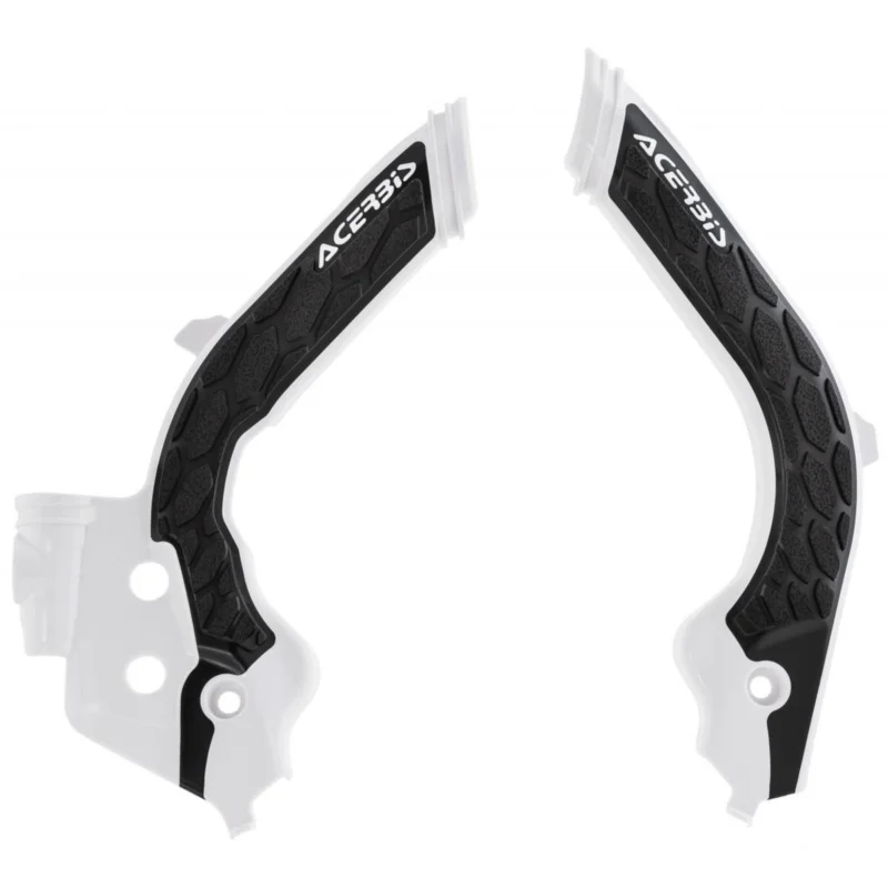 Árcsökkenés [ Acerbis ] Protections de Cadre Anti-Dérapante X-Grip Husqvarna FC/TC 19-, FE/TE 20-, Gas Gas 21-, Blanc/Noir