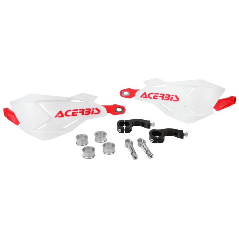 Expressz szállítás [ Acerbis ] Protège Mains X-Factory Blanc/Rouge, Kit de Montage inclus