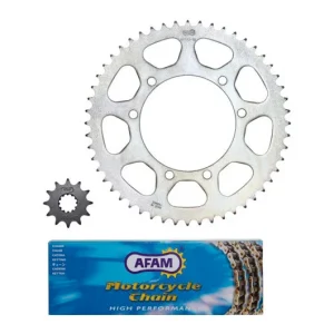 Kit chaîne Afam 12/52 sans joint 420 Peugeot 50 XP6 SM 1996-2001 Ne maradj le