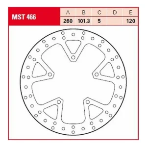 Disque de frein avant TRW Fixe 260mm Peugeot Satelis 500 / Geopolis 400 ... Rendeld meg most
