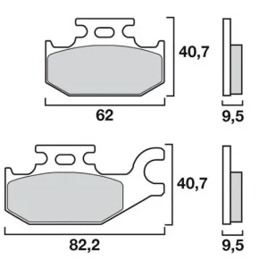 Végkiárusítás Plaquettes de frein Brembo Métal Fritté (07GR49SD) Yamaha / Suzuki / CAN-AM