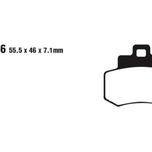 Akció Plaquettes de frein arrière EBC Sintered HH Scooter (SFA356HH) Kymco
