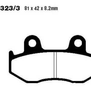 Csak ma Plaquettes de frein arrière EBC Sintered HH Scooter (SFA323/3HH) Suzuki