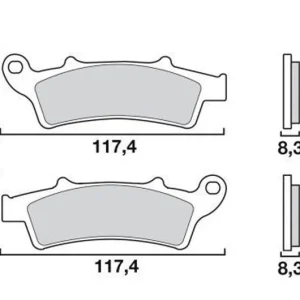 Plaquettes de frein Brembo Métal Fritté (07045XS) Harley Davidson / Aprilia / Piaggio / Ducati / Kymco ... Akció