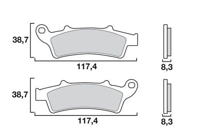 Plaquettes de frein Brembo Métal Fritté (07045XS) Harley Davidson / Aprilia / Piaggio / Ducati / Kymco ... Akció