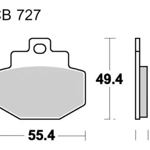 Plaquettes de frein arrière TRW Sintered Scooter (MCB727SRM) Piaggio / Vespa / Benelli / Gilera Vedd meg most