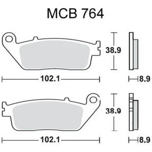 Plaquettes de frein arrière TRW Sintered Scooter (MCB764SRM) Honda Árengedmény