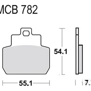 Kedvezmény Plaquettes de frein arrière TRW Sintered Scooter (MCB782SRM) Piaggio