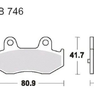 Plaquettes de frein arrière TRW Sintered Scooter (MCB746SRM) Suzuki Olcsó