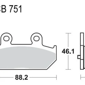 Plaquettes de frein arrière TRW Sintered Scooter (MCB751SRM) Suzuki Csak ma