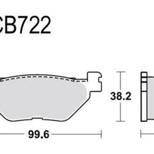 Szezonális akció Plaquettes de frein arrière TRW Sintered Scooter (MCB722SRM) Yamaha