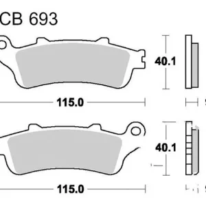 Plaquettes de frein avant TRW Sintered Scooter (MCB693SRM) Honda Biztonságos fizetés