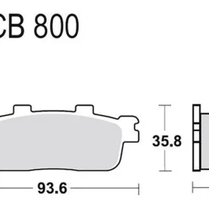 Plaquettes de frein arrière TRW Sintered Scooter (MCB800SRM) Peugeot / SYM / Daelim / TGB Akciós ár