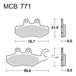Plaquettes de frein avant / arrière TRW Sintered Scooter (MCB771SRM) Aprilia / Piaggio / Vespa Exkluzív ajánlat