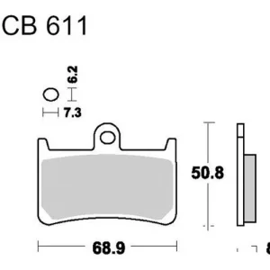 Plaquettes de frein avant TRW Sintered Scooter (MCB611SRM) Yamaha Különleges ajánlat