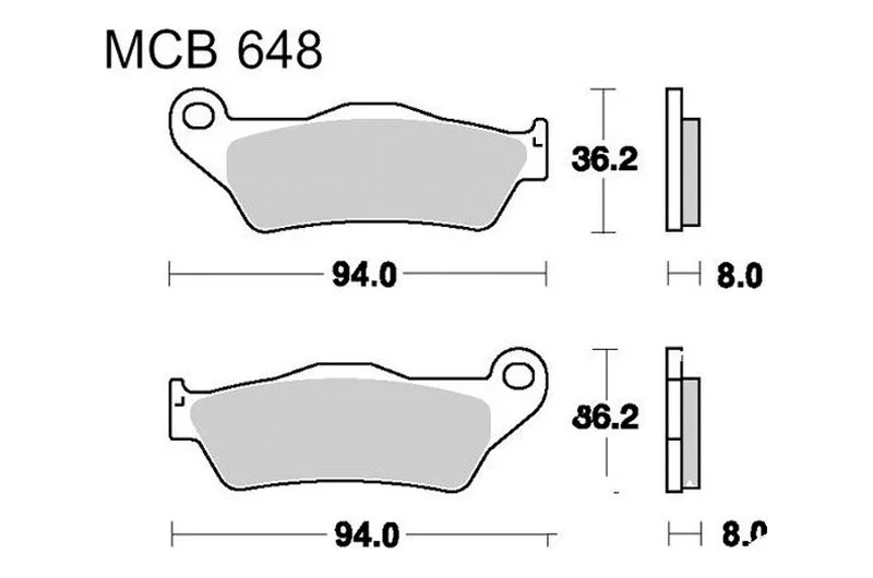 Plaquettes de frein avant / arrière TRW Sintered Scooter (MCB648SRM) Yamaha / Suzuki / Harley Davidson / KTM / Kawasaki ... Outlet