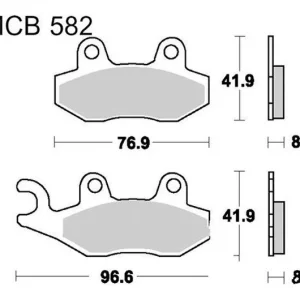 Plaquettes de frein avant TRW Sintered Scooter (MCB582SRM) Yamaha / Suzuki / Kawasaki / Husqvarna / Triumph ... Expressz szállítás