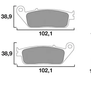 Nézd meg most Plaquettes de frein Brembo Métal Fritté (07096XS) Yamaha / Honda / BMW / Zontes