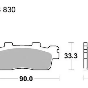 Árengedmény Plaquettes de frein arrière TRW Standar (MCB830) Kawasaki / Kymco