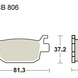 Plaquettes de frein arrière TRW Standar (MCB806) Honda / Peugeot / Benelli Legnépszerűbb